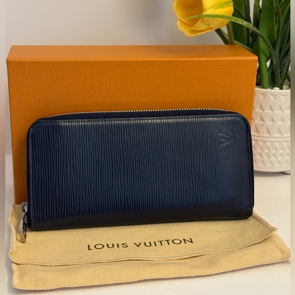 Louis Vuitton Handbags - Louis Vuitton Navy Blue Epi Leather Zip Around Wallet
